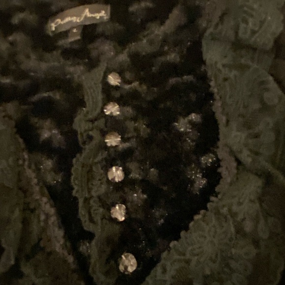 WimsyGoth Ruffled mystical forest fairy ladies top. - Picture 13 of 14